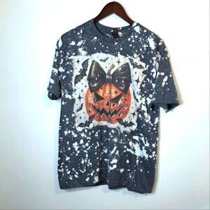 Gildan Disco Pumpkin With Bow Halloween Tee Size Large